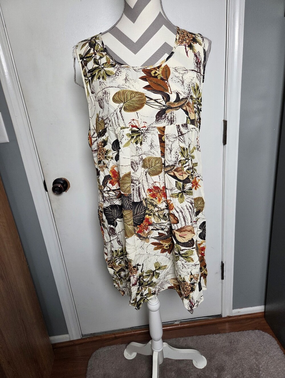 Emery Rose floral print sleeveless dress, size XL